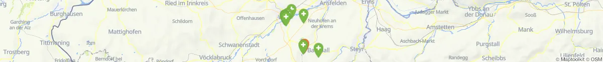 Kartenansicht für Apotheken-Notdienste in der Nähe von Sipbachzell (Wels  (Land), Oberösterreich)